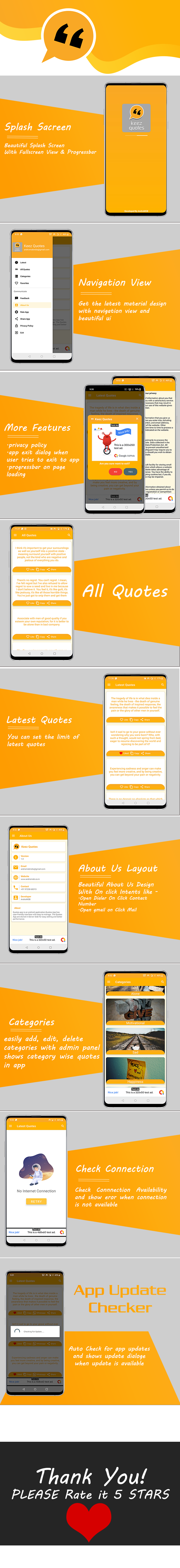 Keez - Android Quotes App WIth Category - Admin Panel - 1
