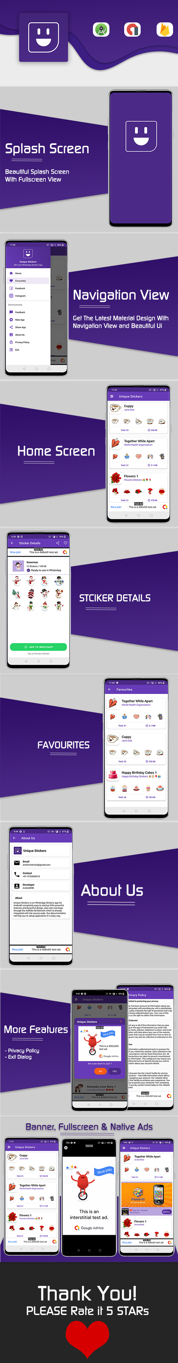 Android WhatsApp Stickers App (Offline) With Admob - 1